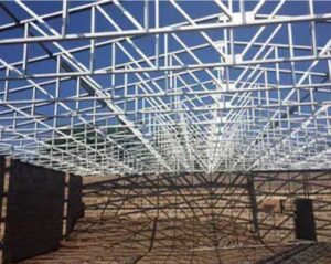 A lightweight steel truss which demonstrates the impact of truss layouts