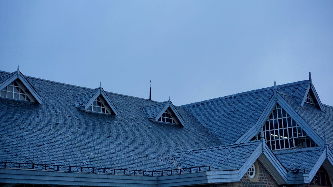 There are various roofing components that keep a roof like this standing