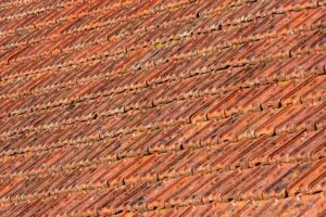 An example of a clay tile roof covering